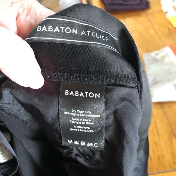 Babaton Atelier Pleated Satin Pull-On Crop Ankle Trousers - 6 - Picture 12 of 13